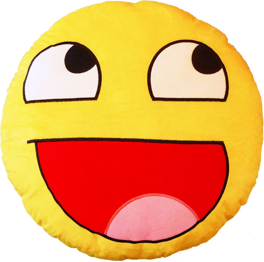 moodrush XXL Awesome EPIC Face Smiley Pillow Cushion Nerd Shop