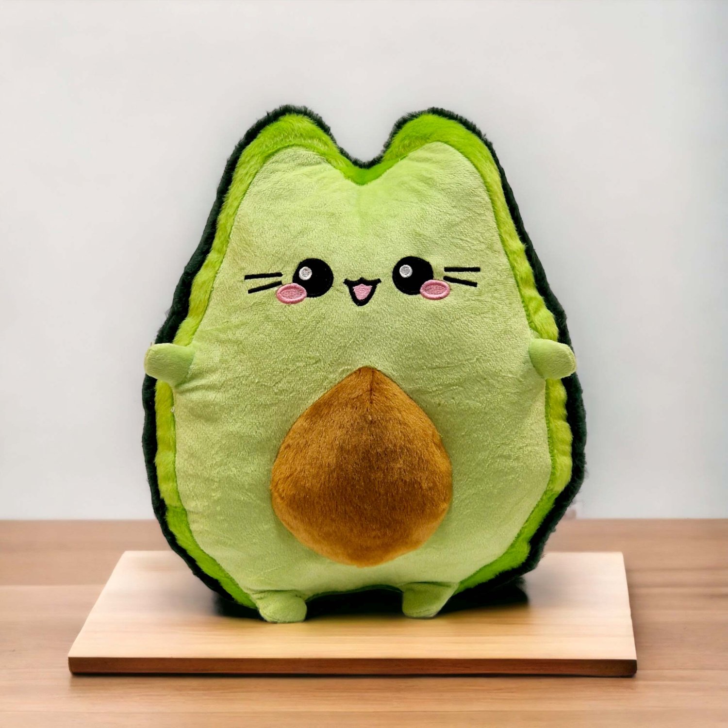 Avocado Cat Plush Pillow Emoticon Toy Cushion