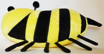 Smiley Bee Plush Pillow Cushion Shop Dirty White Paint 