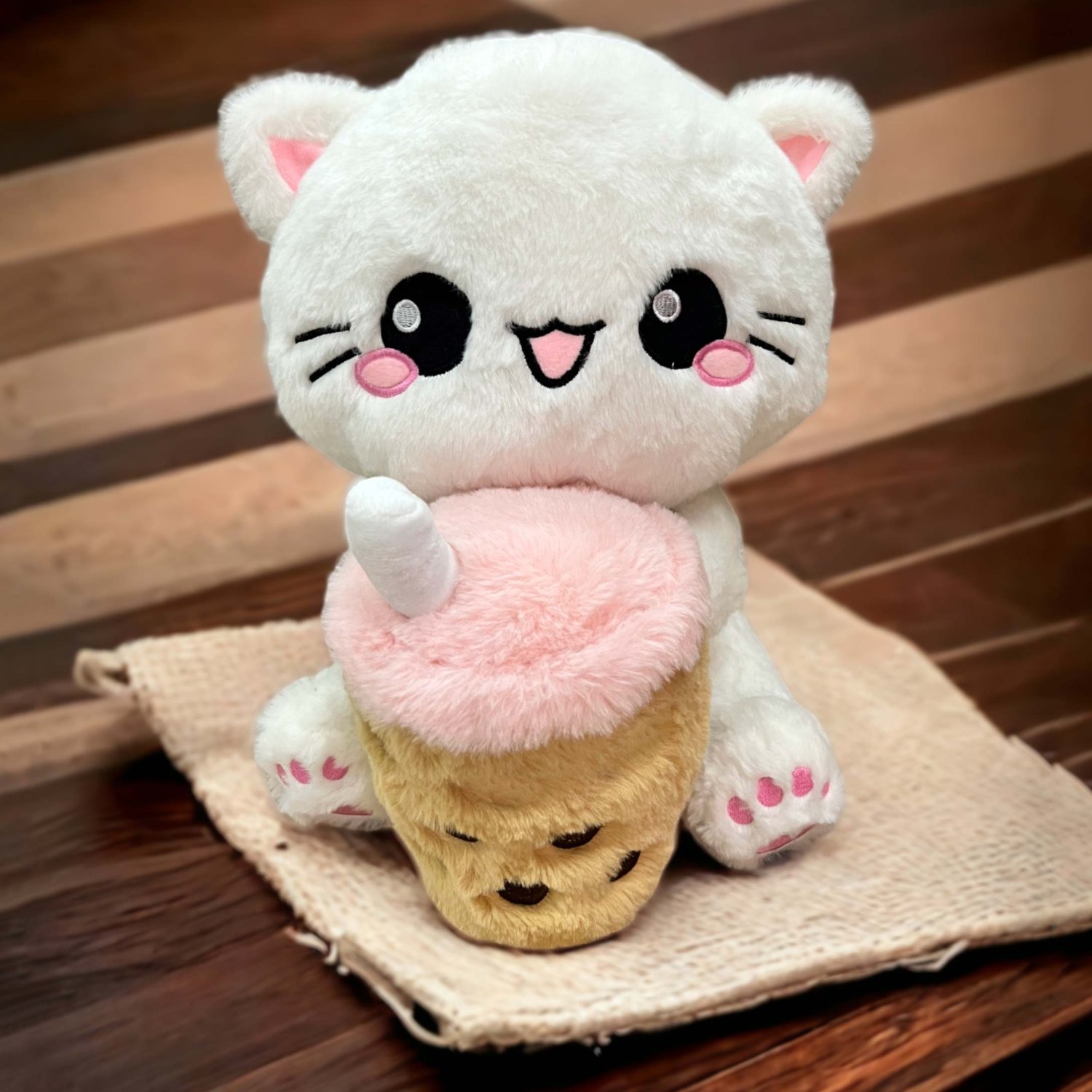 Boba Cat Plush Bubble Tea Pillow Emoticon Toy Cushion