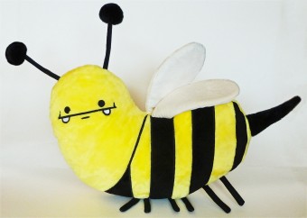 Smiley Bee Plush Pillow Cushion Shop Dirty White Paint