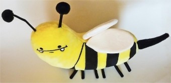 Smiley Bee Plush Pillow Cushion Shop Dirty White Paint 