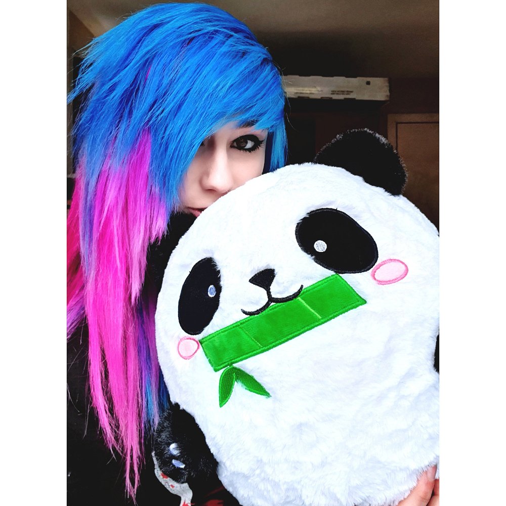 Panda Bamboo Plush Pillow Emo Scene Girl