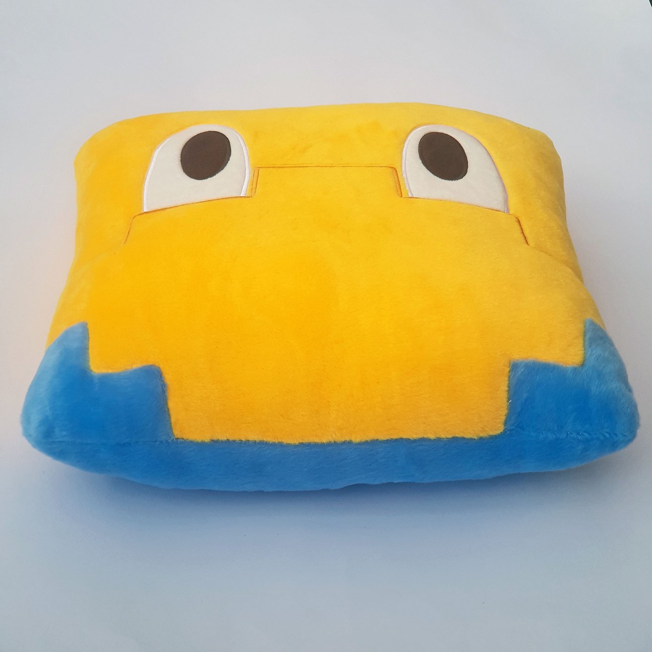 LeKoopa Skin Pillow Face Plush Cushion Emoticon Yellow Blue
