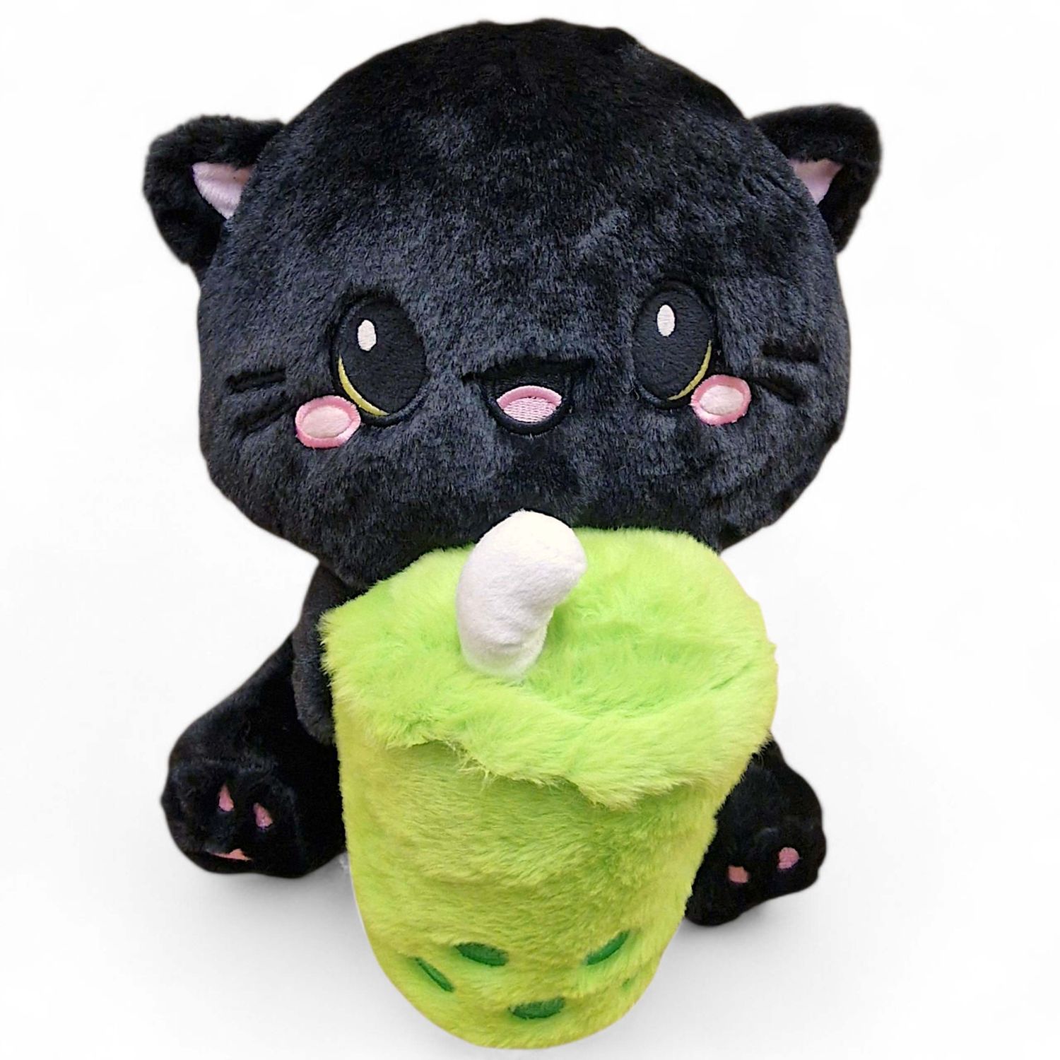 Matcha Cat Plush Toy Boba
