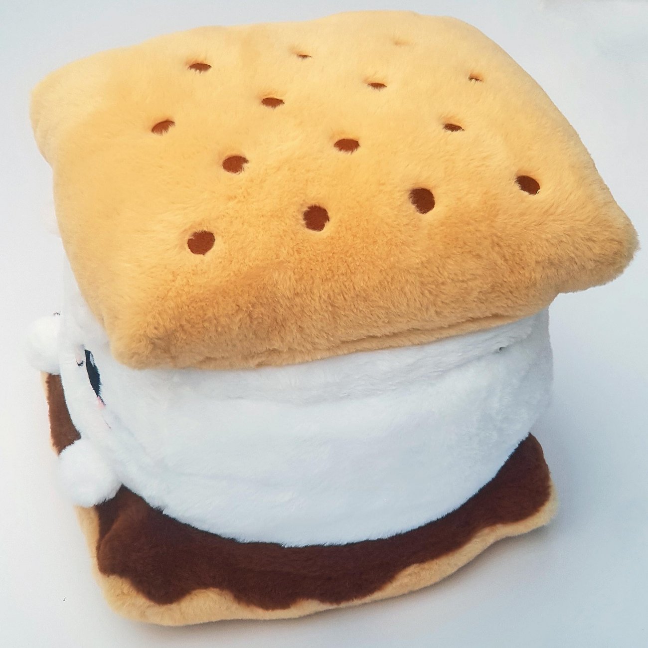 Smores Cat Plush Toy Pillow Marshmallow Cookie Kitty