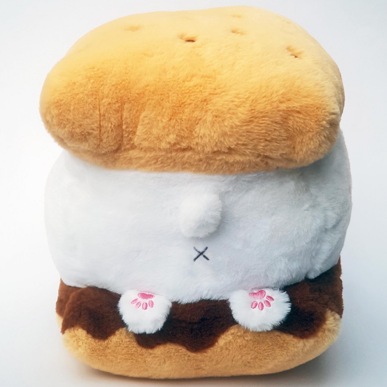 Smores Cat Plush Toy Pillow Marshmallow Cookie Kitty