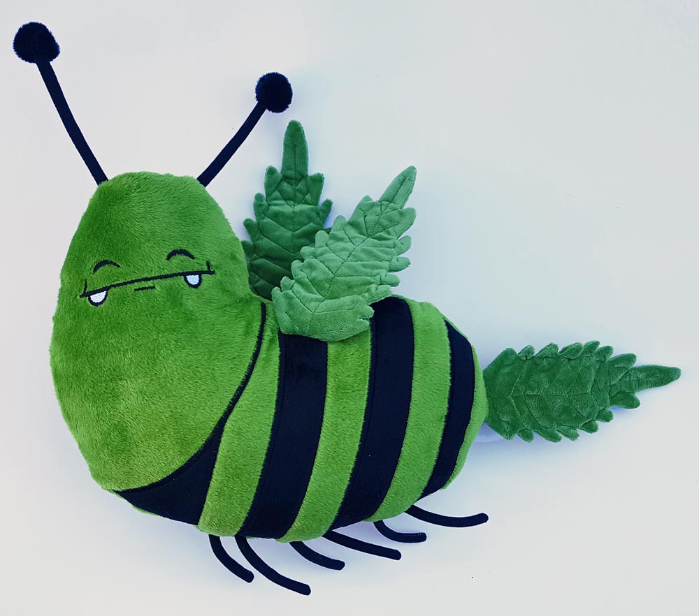 Smiley Canna Bee Plush Pillow Cushion Shop Dirty White Paint