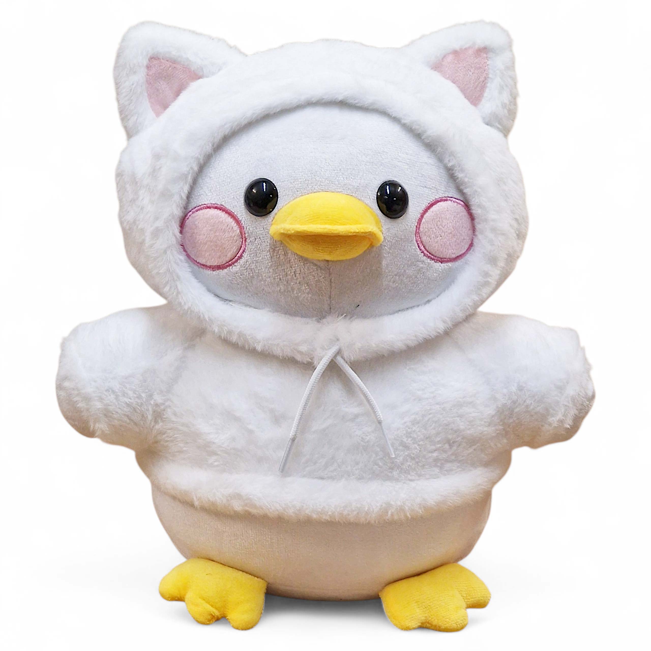 Cat Duck Plush with Hoodie and Cat Ears