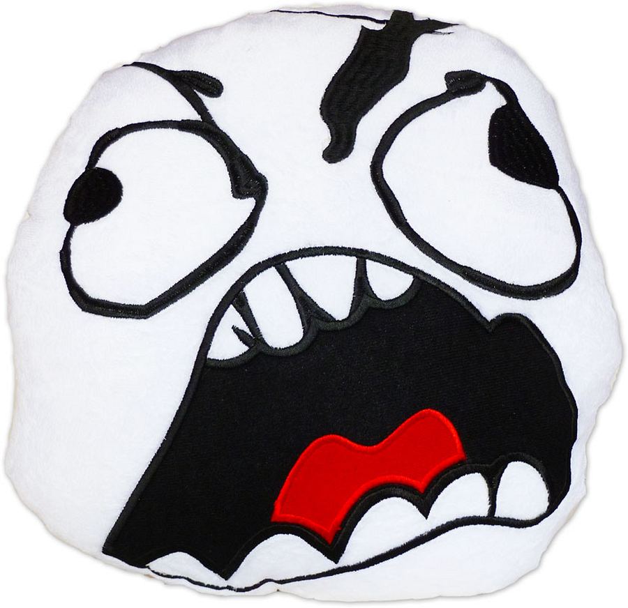 Moodrush Fu Face Rage Guy Pillow Meme Cushion Fuuu Smiley