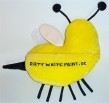 Smiley Bee Plush Pillow Cushion Shop Dirty White Paint 