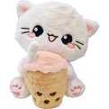 Boba Cat Plush Bubble Tea Pillow Emoticon Toy Cushion