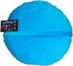 Blue round back smiley pillow cushion with zipper