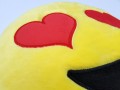 Hearts Love Pillow Heart-Eyes Smiley Messenger App Plush Toy