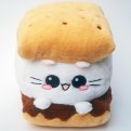 Smores Cat Plush Toy Pillow Marshmallow Cookie Kitty