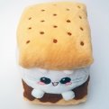 Smores Cat Plush Toy Pillow Marshmallow Cookie Kitty