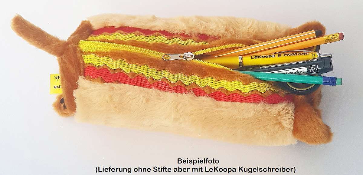 LeKoopa Hot Dog Plush Pencil Case