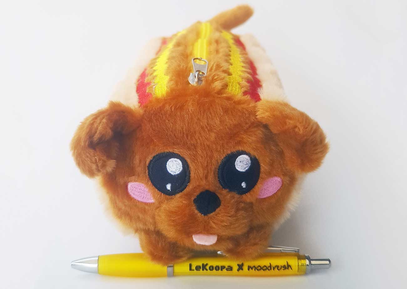 LeKoopa Hot Dog Plush Pencil Case School