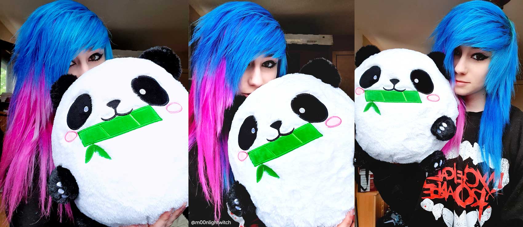 Fat Panda Pillow Cute Scene Girl