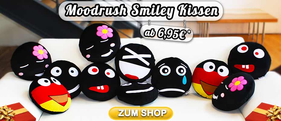 Zum Geschenke Shop - Moody Smiley Kissen
